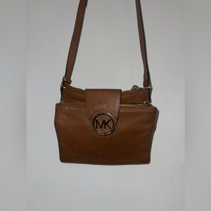 Brown and Gold Michael kors crossbody